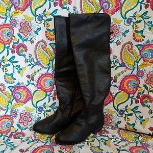 Black over the knee boots